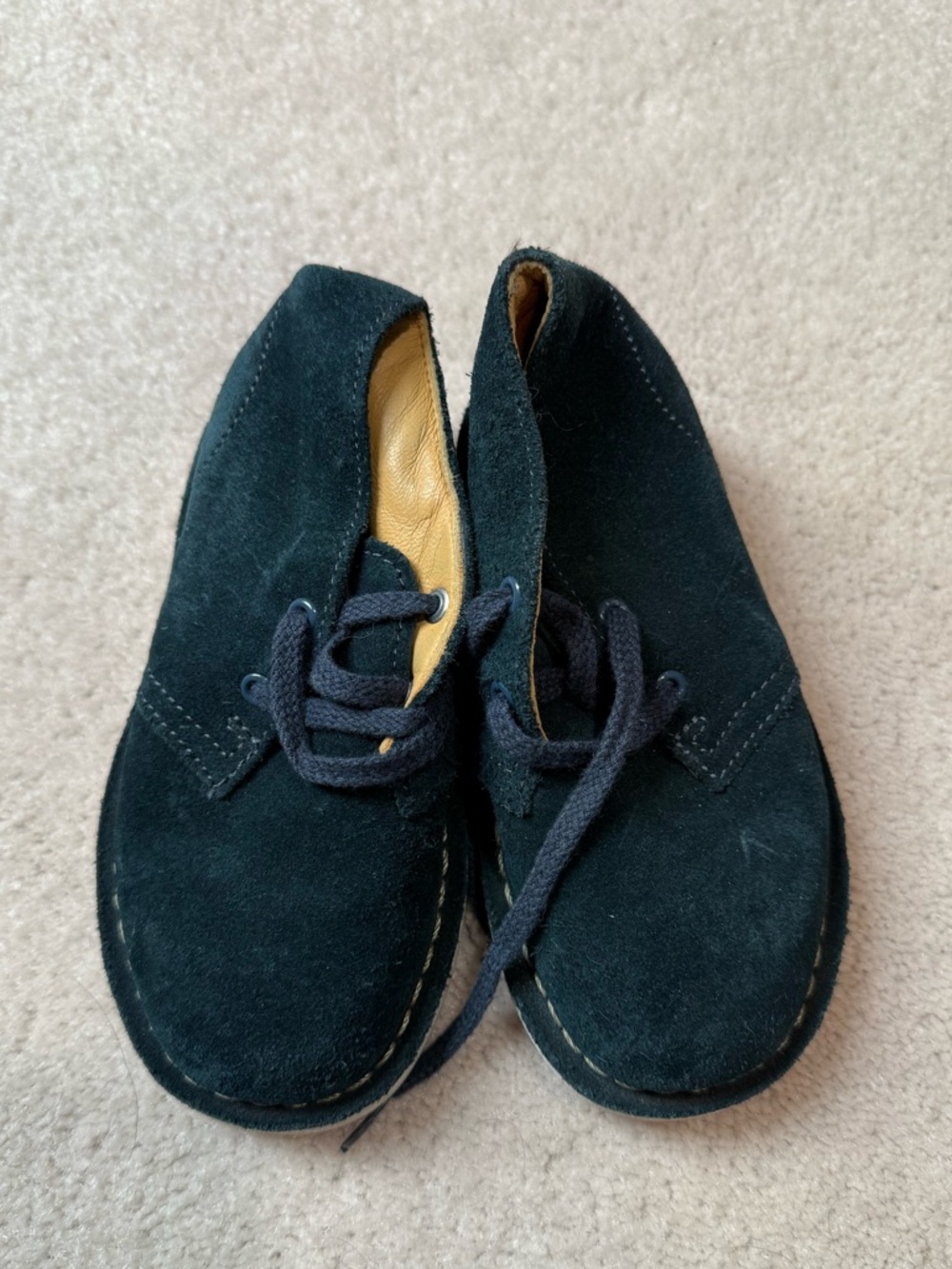 Kids Clark’s Originals blue suede shoes US 9W EU 26